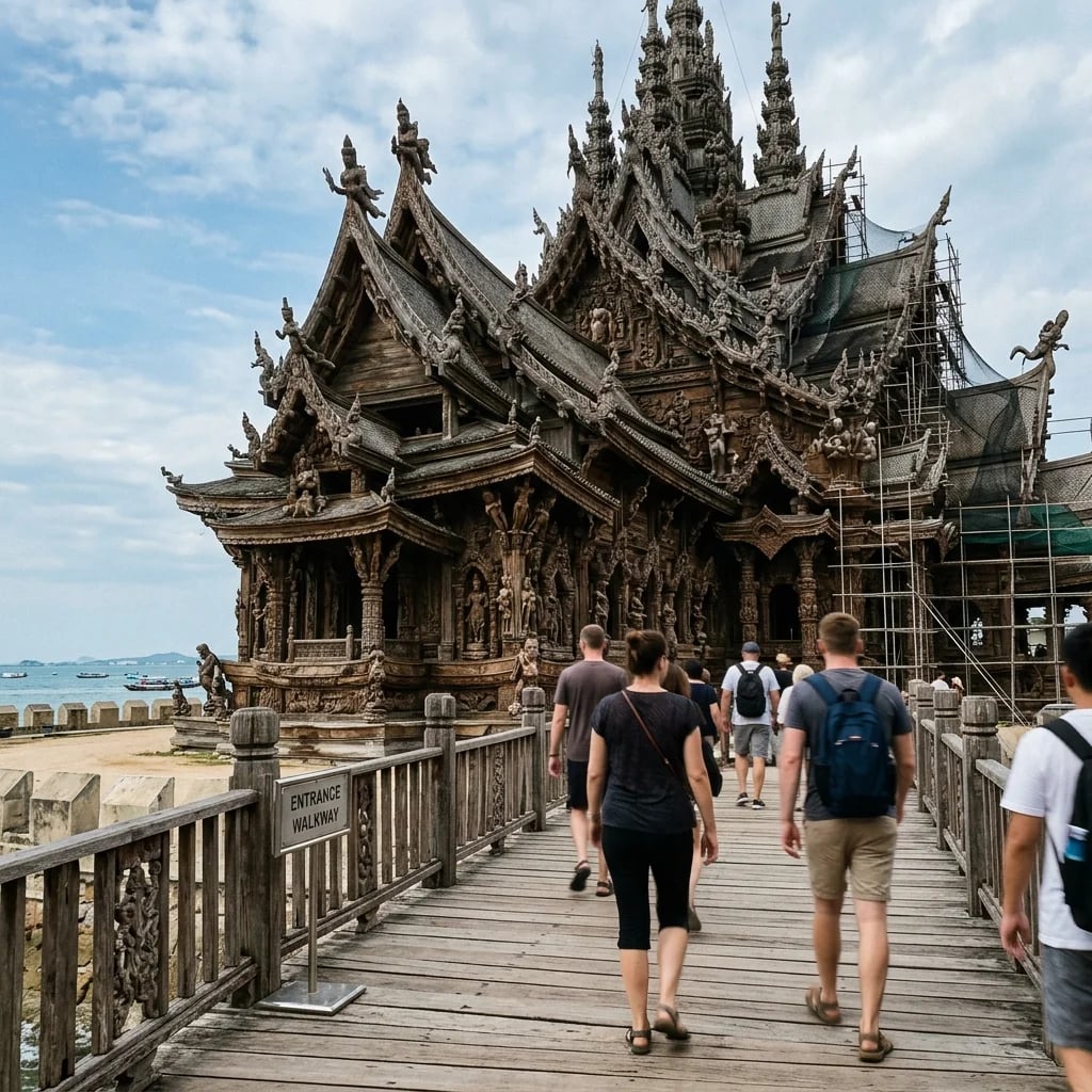 Sanctuary of Truth & Nong Nooch — Bangkok private tour