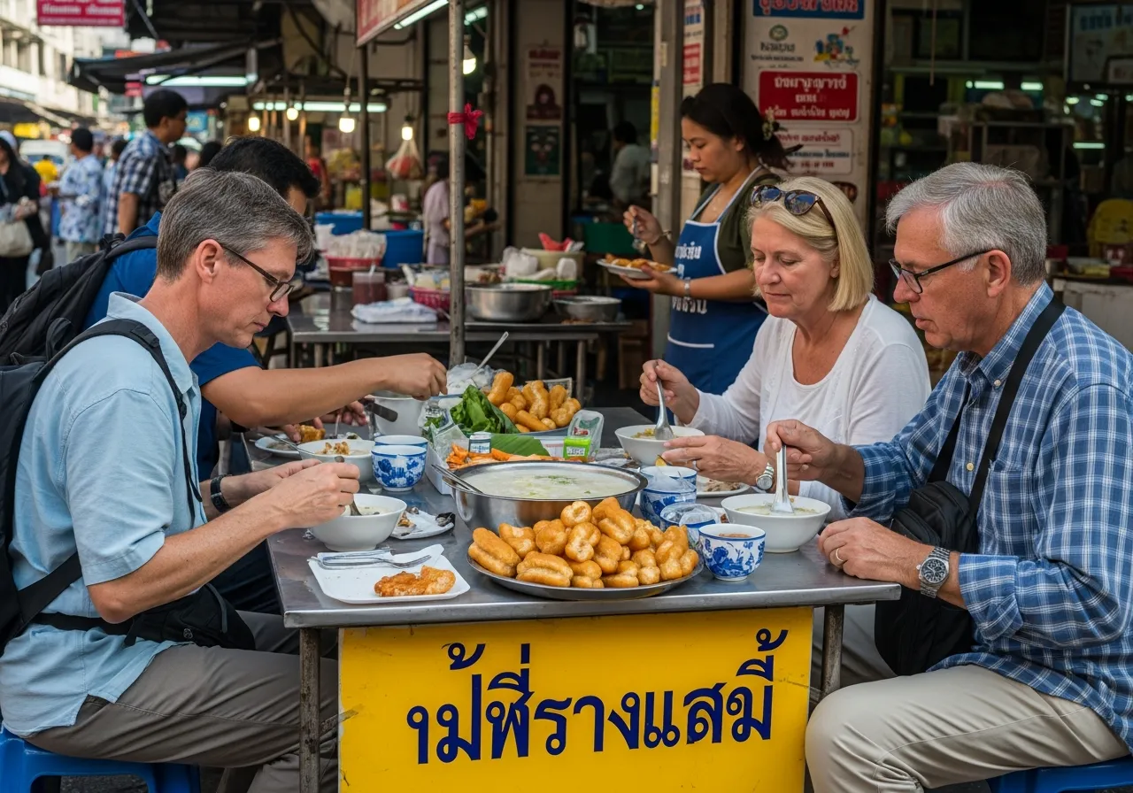 Sunrise Almsgiving in Old Bangkok highlights at Bangkok