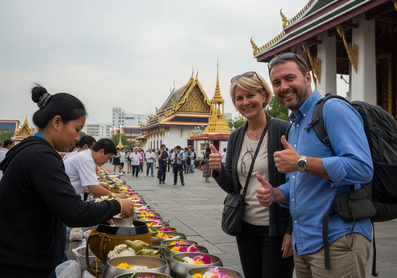 Sunrise Almsgiving in Old Bangkok — Bangkok private tour